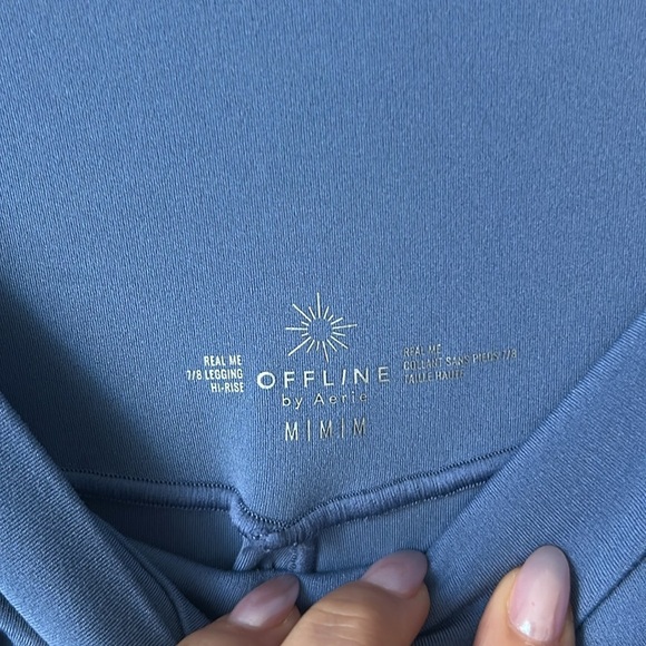 AERIE Offline Real Me Cross Over 7/8 High Rise Leggings Sz Med - Picture 5 of 7